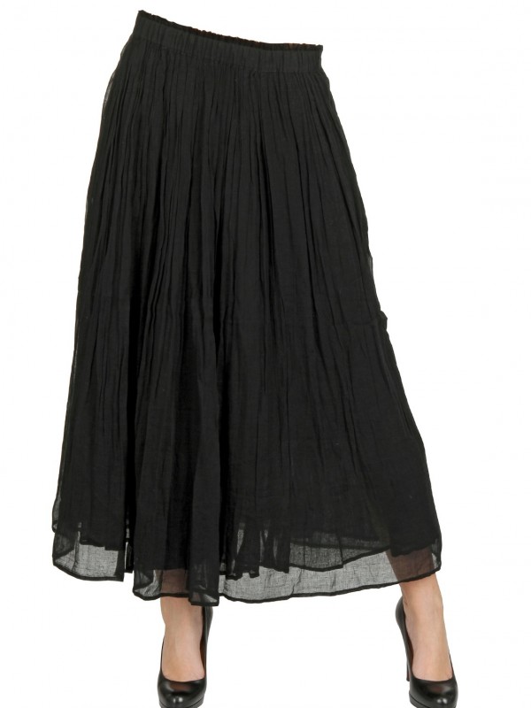 Lyst - Mes demoiselles Cotton Gauze Skirt in Black