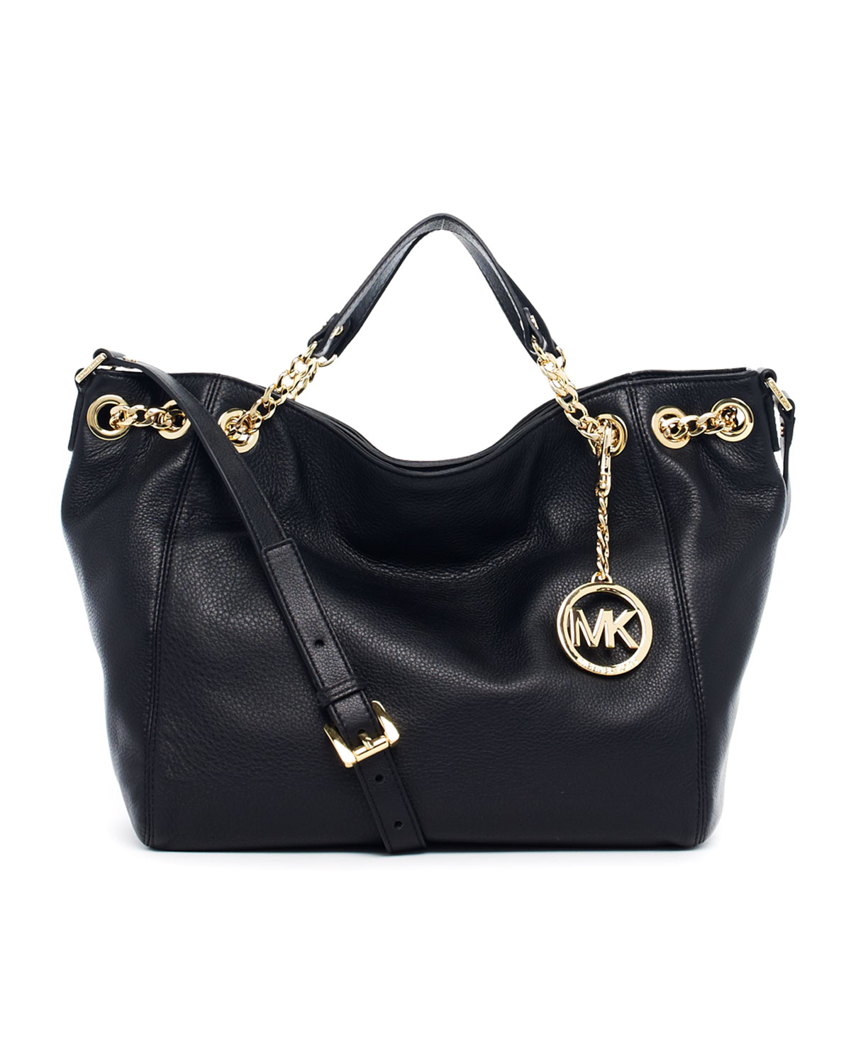 Lyst Michael Kors Jet Set Chain Medium Shoulder Tote In Black Gallery