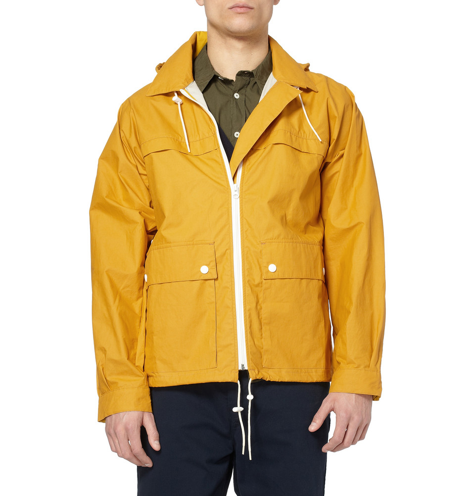 Margaret howell Mhl Waxed Cotton-blend Packaway Jacket in Yellow for ...