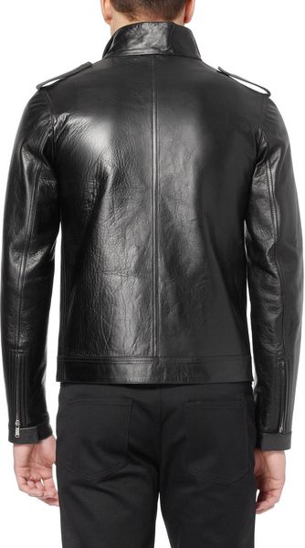 Simon Spurr Leather Jacket in Black for Men | Lyst