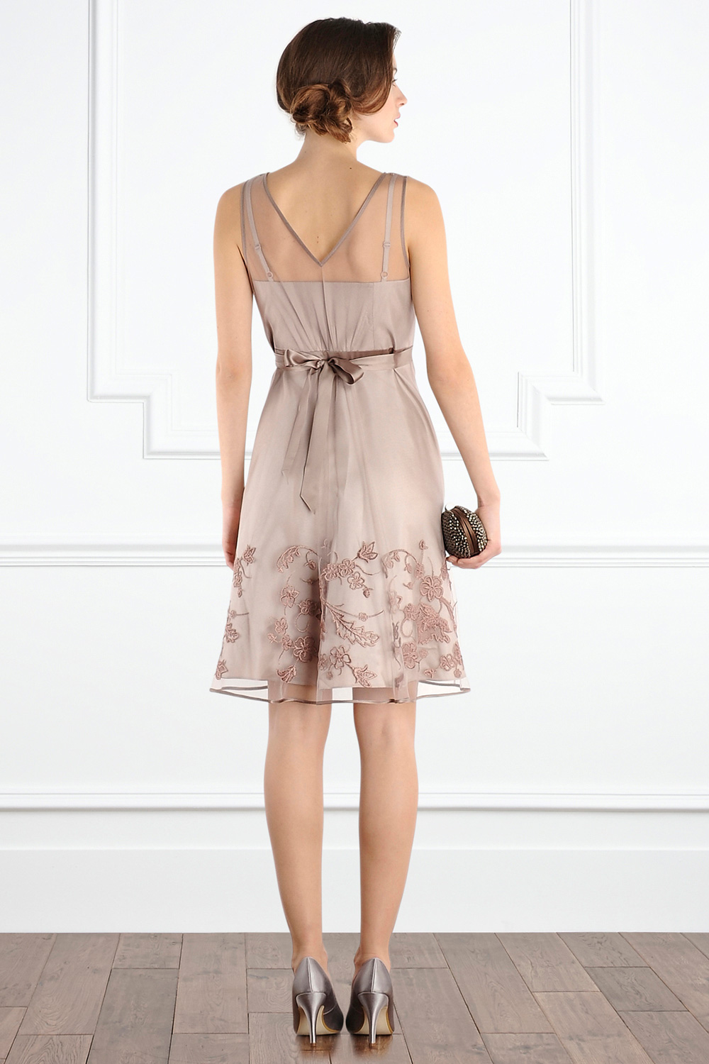 coast tulle bodice ruffle dress