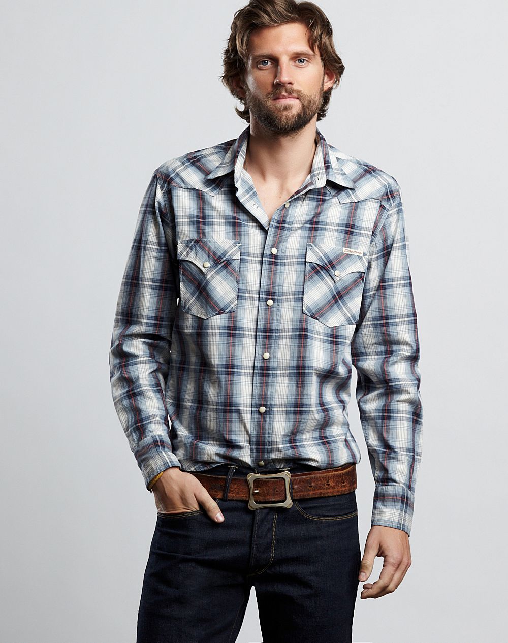 Lucky Brand Outlaw Western Shirt in Blue for Men (blue multi) | Lyst