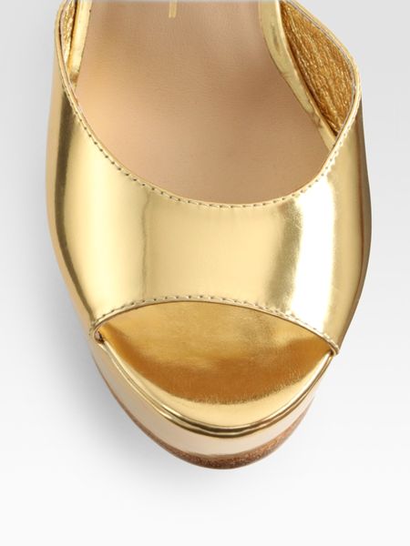 Dolce Vita Jacobi Metallic Leather Platform Sandals in Gold | Lyst