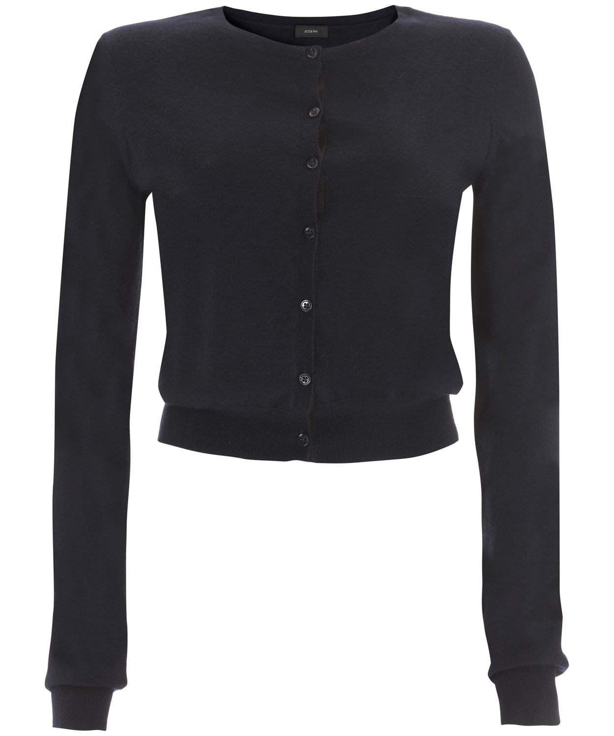 JOSEPH Navy Cashmere Cropped Cardigan in Blue - Lyst