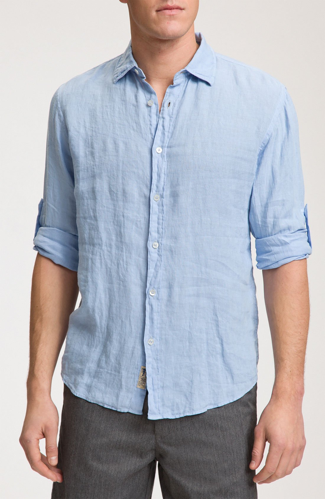 Just a cheap shirt (men's) Long Sleeve Linen Shirt in Blue for Men ...