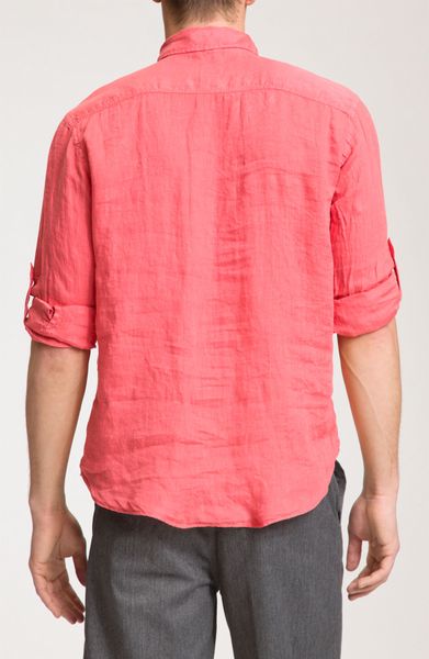 mens long sleeve pink shirt