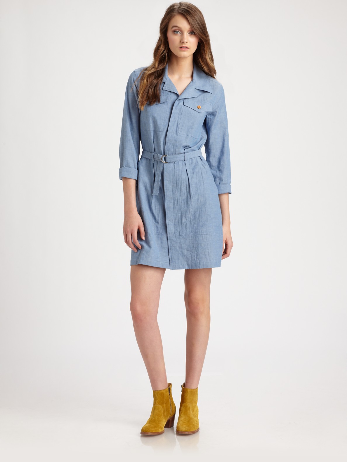 Lyst - A.P.C. Denim Shirtdress in Blue