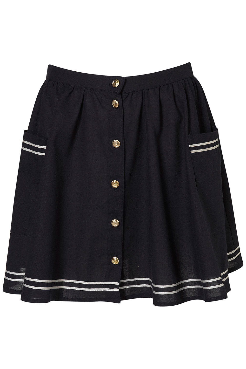 Lyst - Topshop Sailor Skirt in Blue