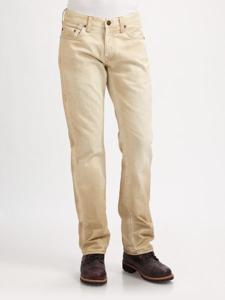 True Religion Bobby Straightleg Jeans in Khaki for Men | Lyst