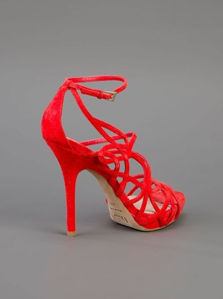 Dior Stiletto Sandal in Red | Lyst