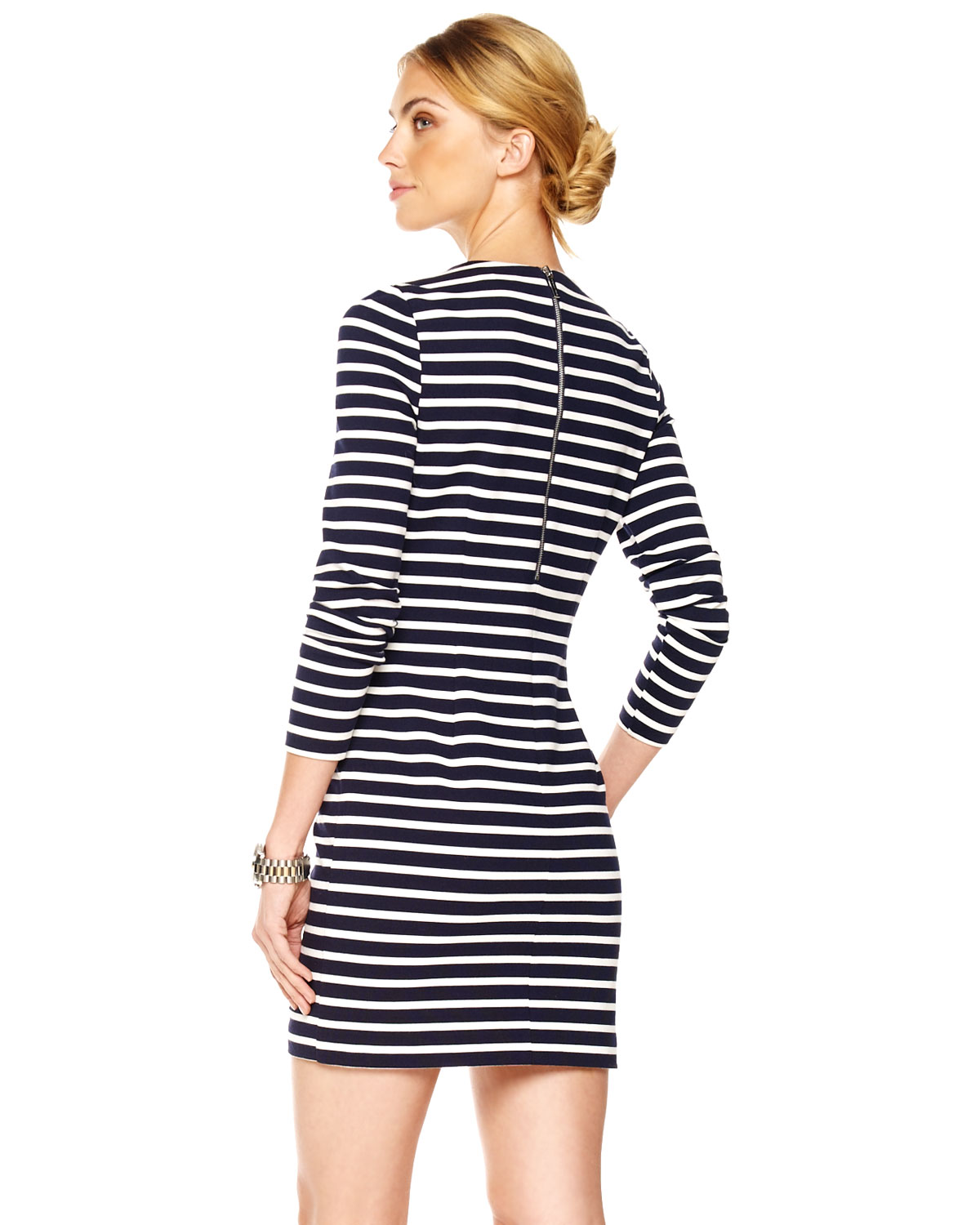 Lyst Michael Kors Exclusive Mariner Striped Dress In Blue Gallery