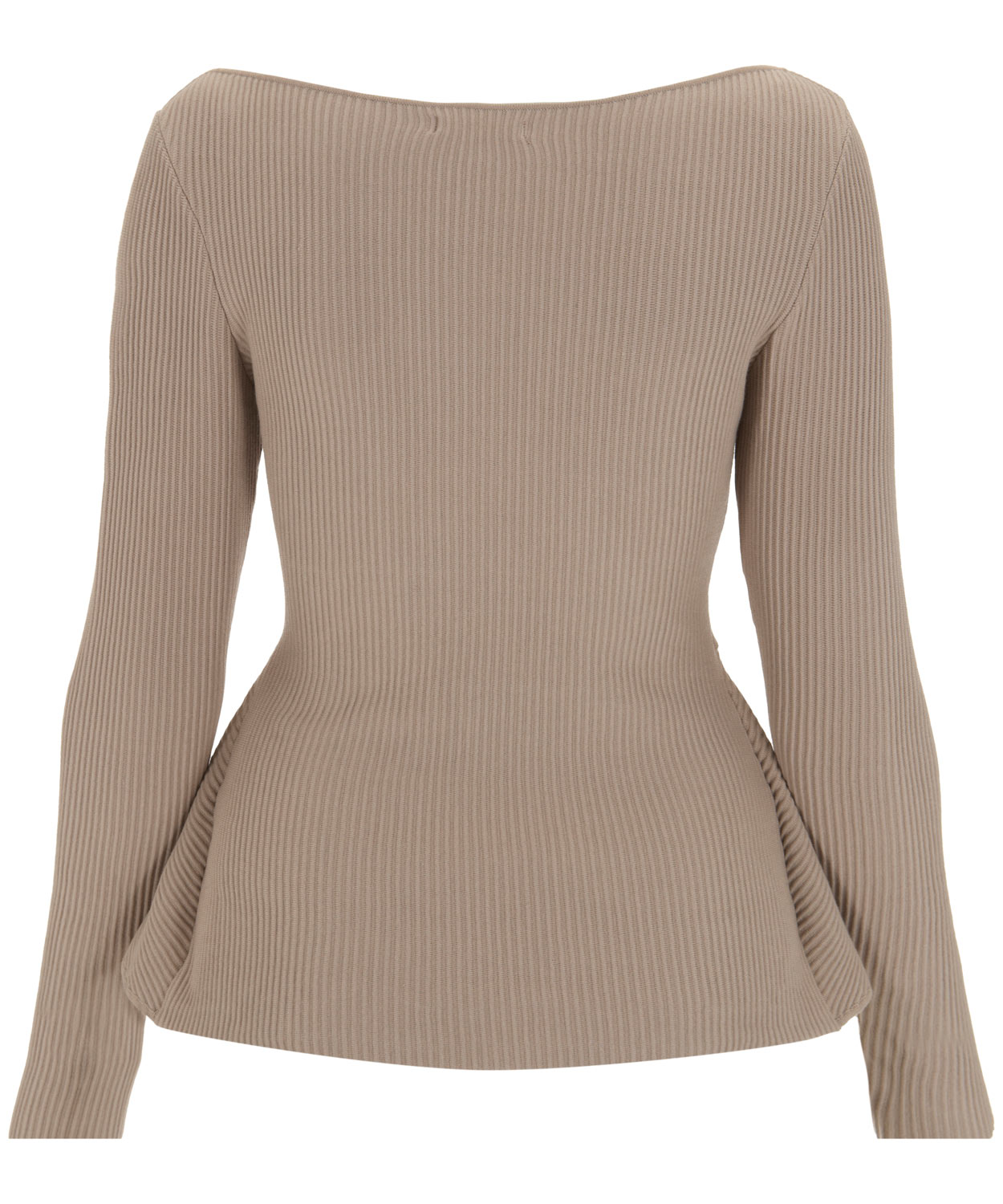 Lyst - Acne Studios Beige Diane Knitted Peplum Top in Natural