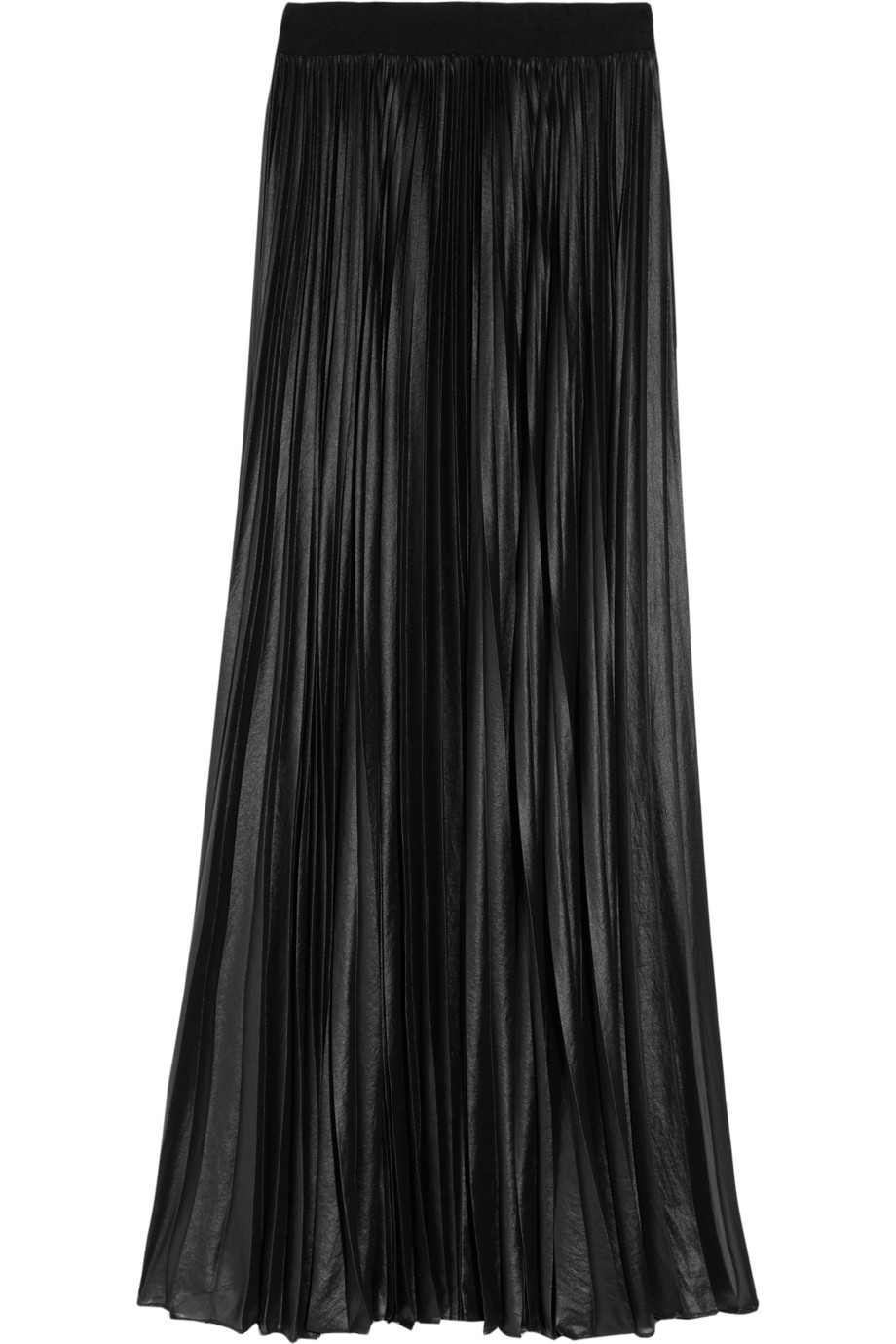 Bcbgmaxazria Pleated Chiffon Maxi Skirt in Black | Lyst