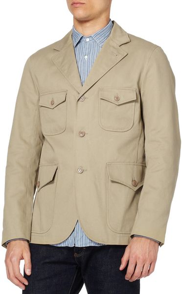 Woolrich Cottontwill Safari Jacket in Khaki for Men (green) | Lyst
