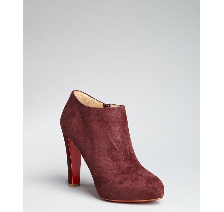 louboutin brown booties
