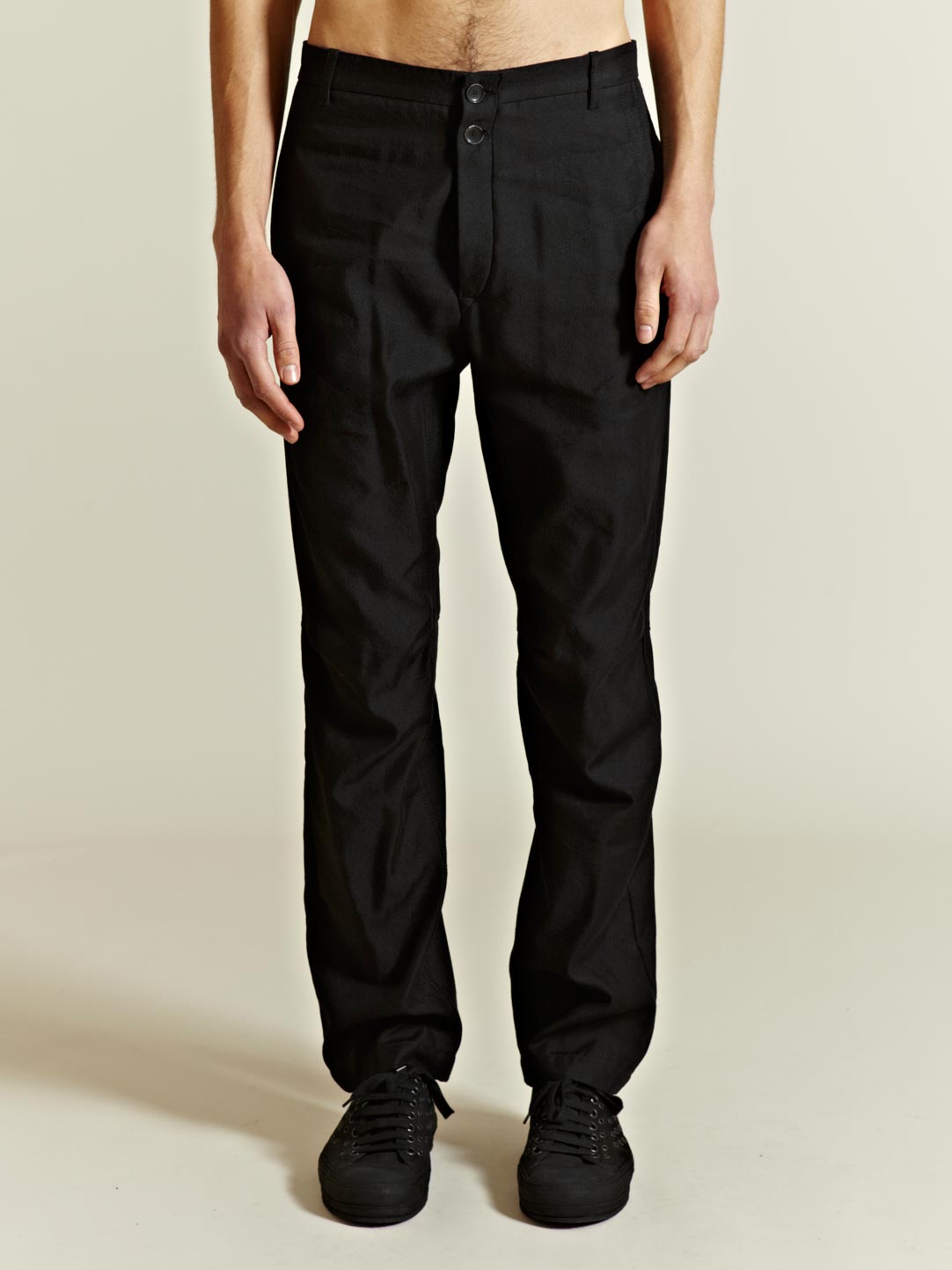 Lyst - Ann Demeulemeester Mens Prestige Linen Trousers in Black for Men