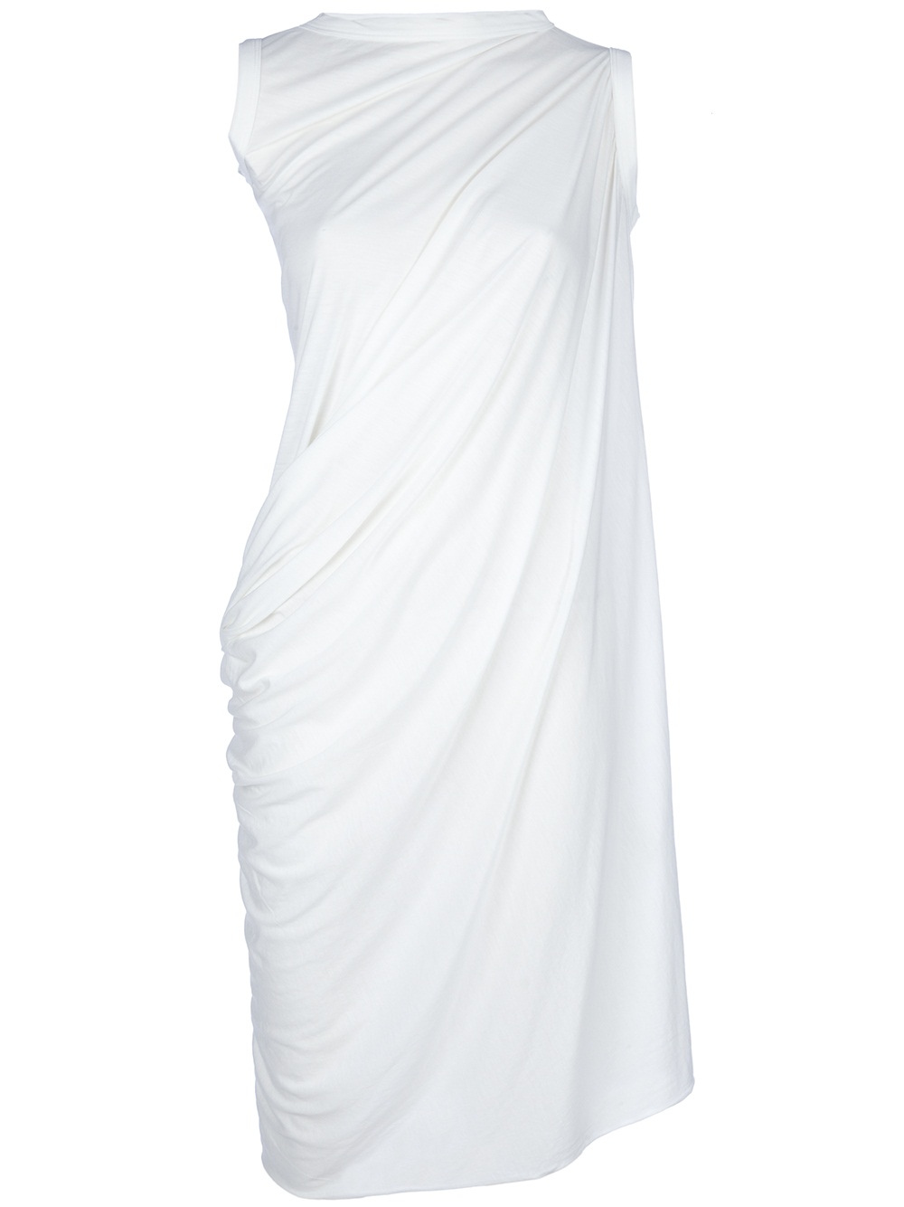 Rick Owens Lilies Asymmetrical Dress in White | Lyst