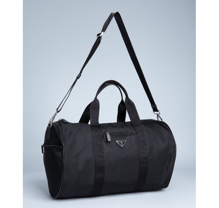 Prada Nylon Convertible Duffel Bag in Black for Men | Lyst  