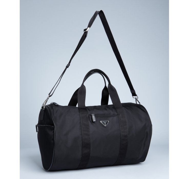 prada leather messenger - Prada Nylon Convertible Duffel Bag in Black for Men | Lyst