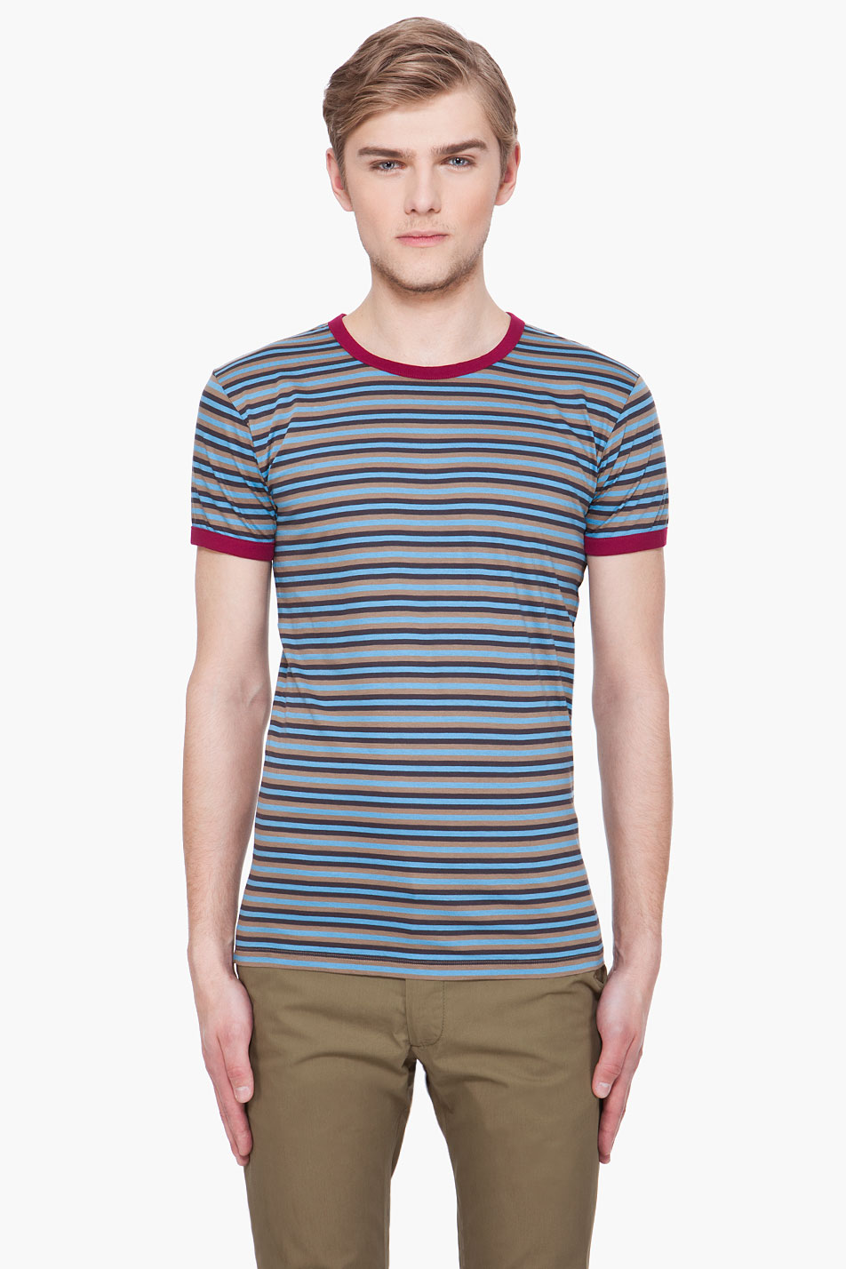 Marc By Marc Jacobs Undergrad Stripe T-shirt in Blue for Men | Lyst