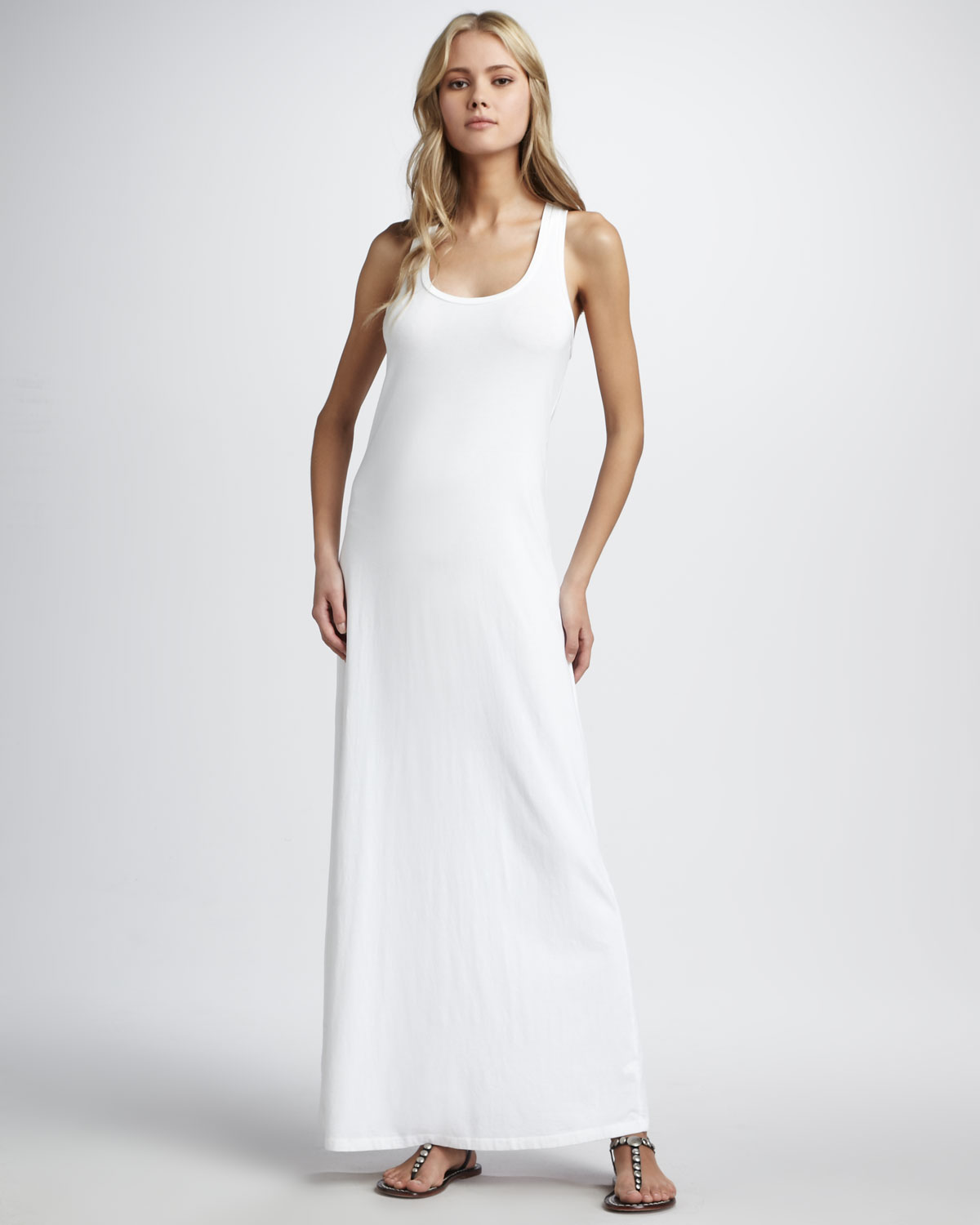 white tank maxi dress