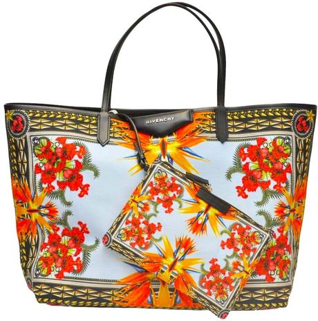 Givenchy Canvas Antigona Tote Bag in Orange | Lyst