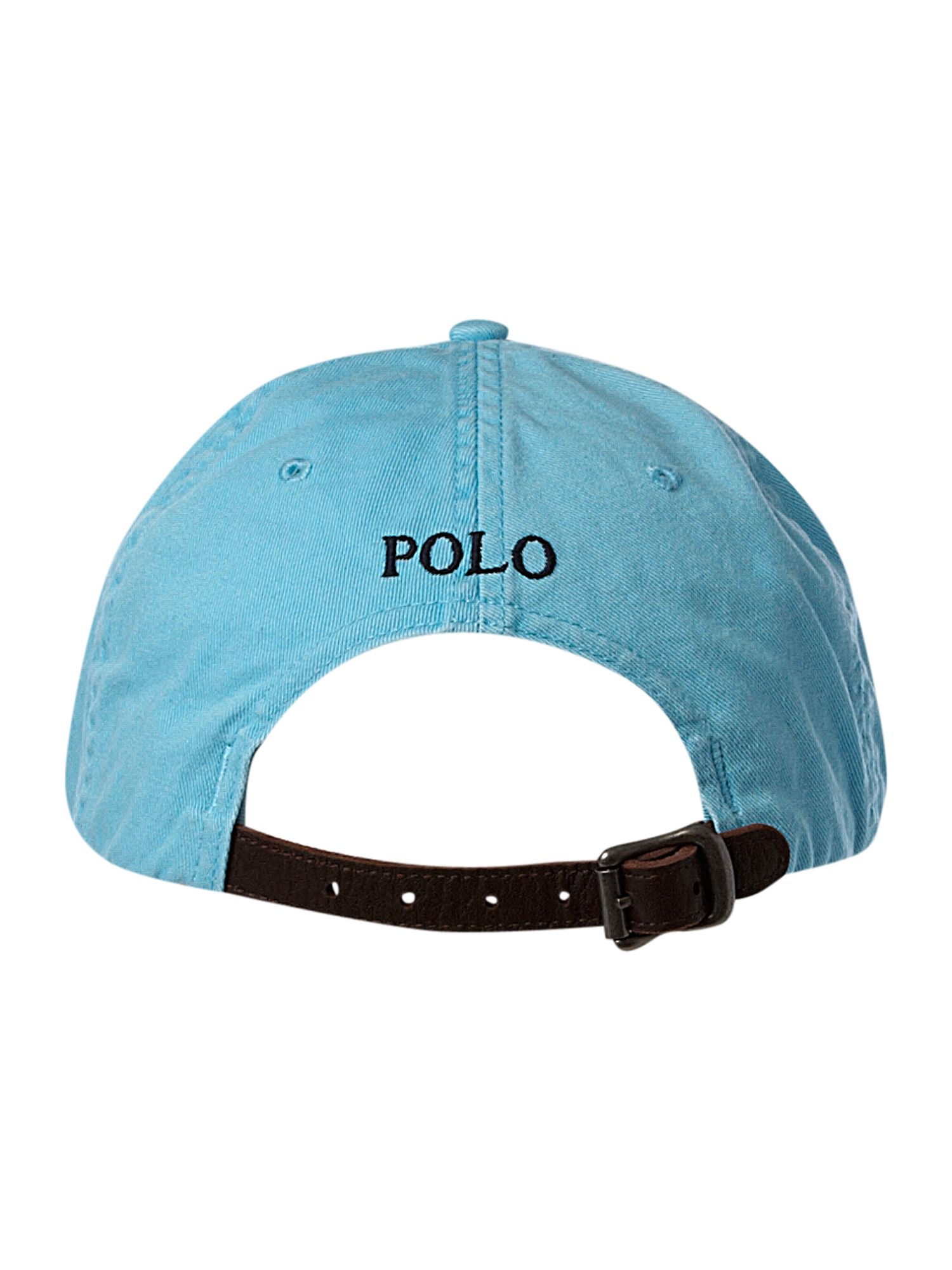 polo ralph lauren baseball cap with red player logo in black