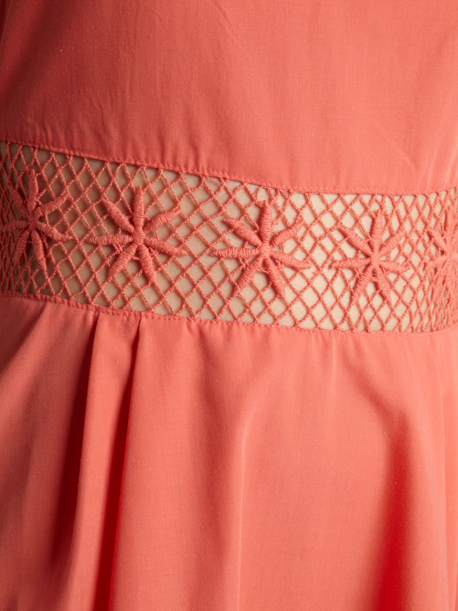 Ax paris Ax Paris Crochet Detail Skater Dress in Pink Lyst