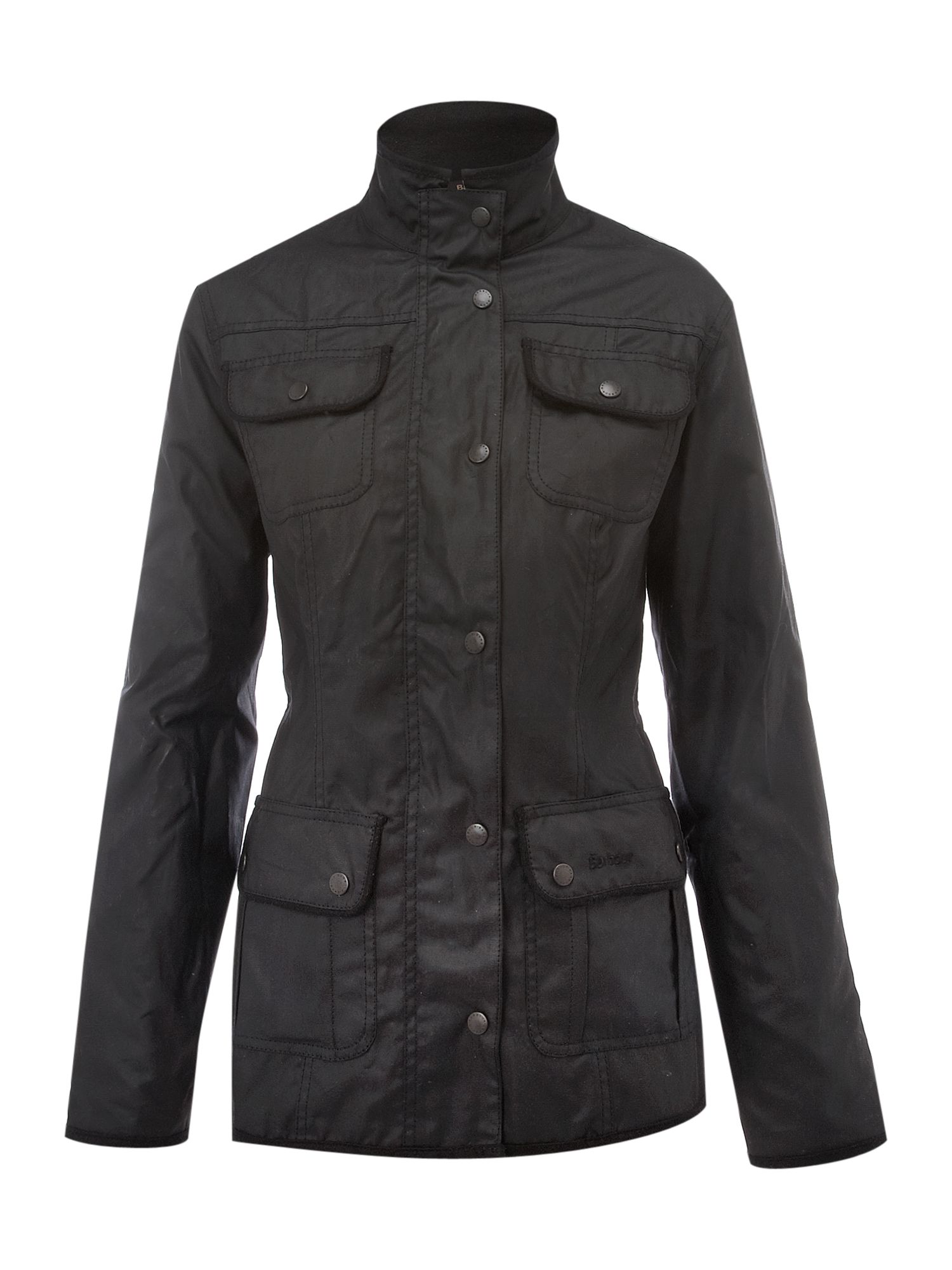 Barbour Ladies Wax Utility Jacket in Black | Lyst