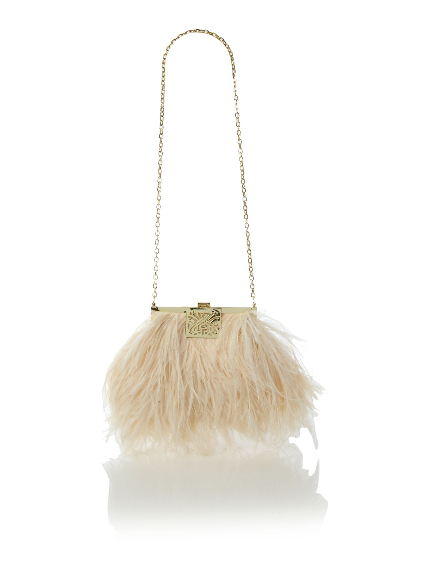Biba Feather Chain Bag in Natural | Lyst