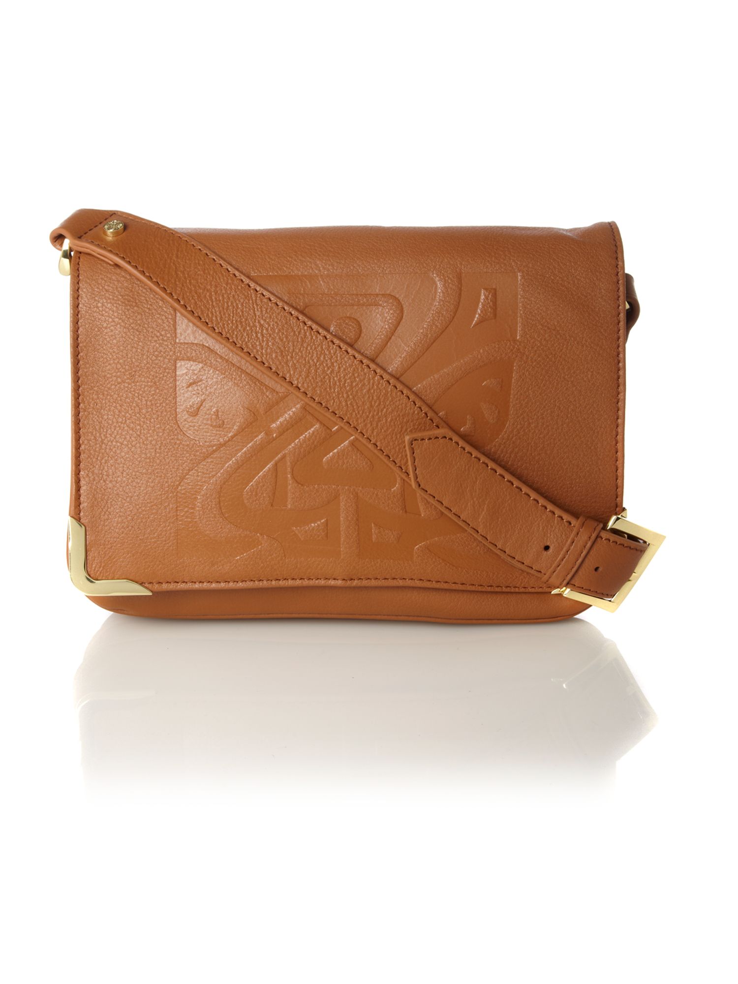 Biba Gretal Embossed Tan Bag in Brown (tan) | Lyst