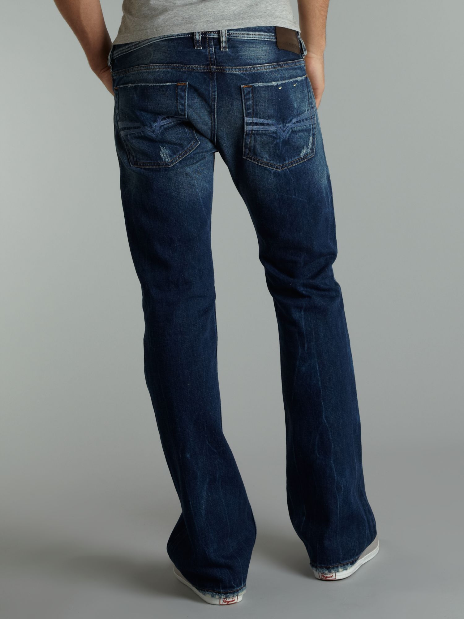 Diesel Zatiny 885w Bootcut Jeans in Blue for Men | Lyst