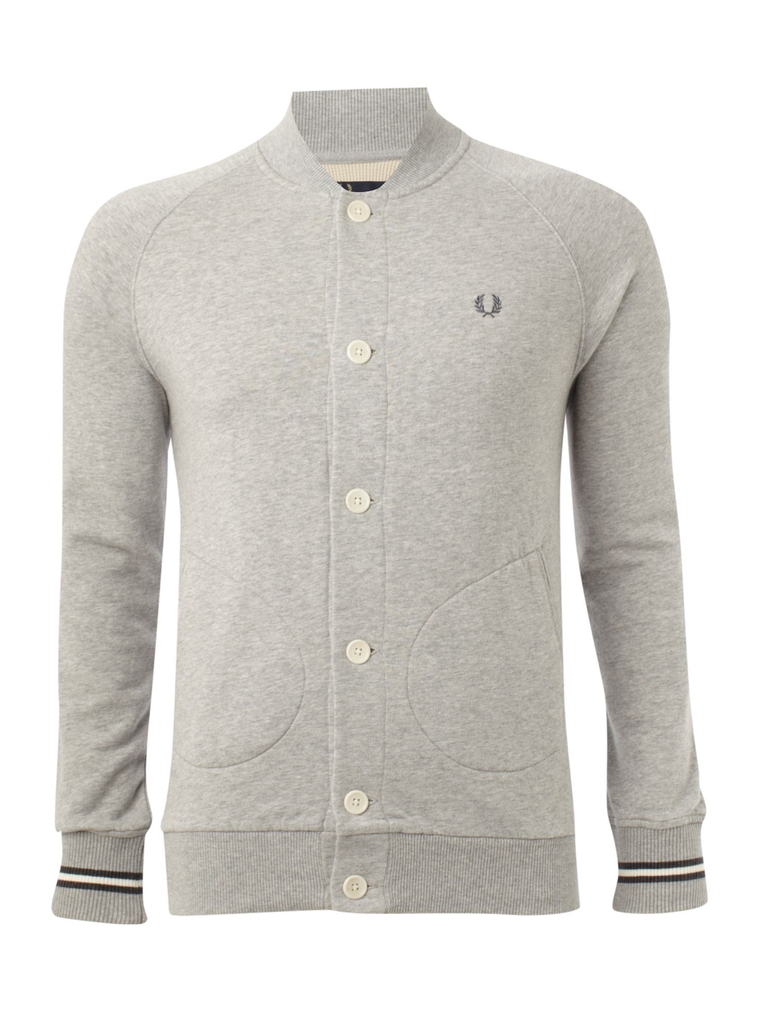 Fred Perry Sweat Bomber Jacket in Gray for Men (grey marl) | Lyst