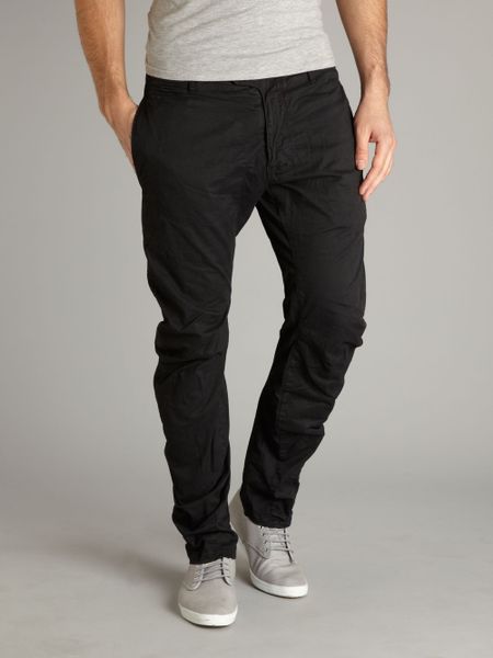 G-star Raw Tapered Chino Trousers in Black for Men | Lyst