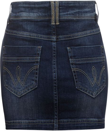 Jane Norman Denim Mini Skirt in Blue | Lyst