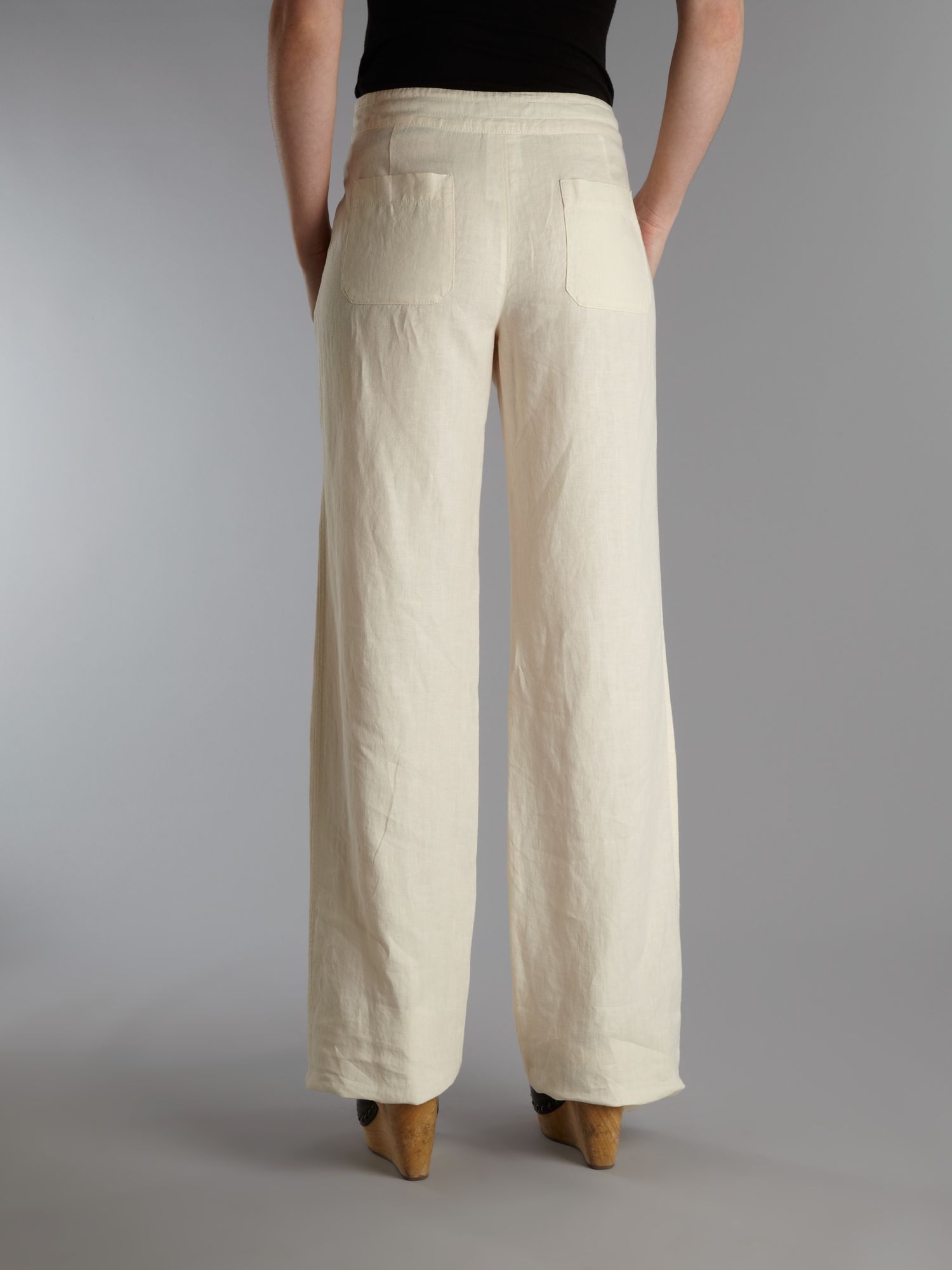 womens linen wide leg trousers