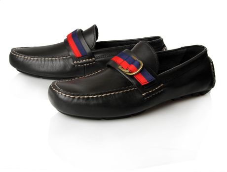 Polo Ralph Lauren Terry Ribbon Driver Loafers in Black for Men | Lyst