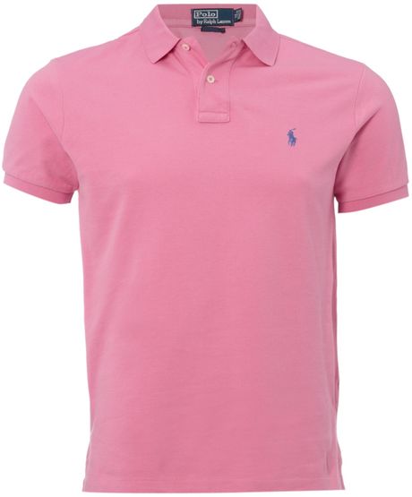 Polo Ralph Lauren Slim Fit Polo Shirt in Pink for Men (hot pink) | Lyst