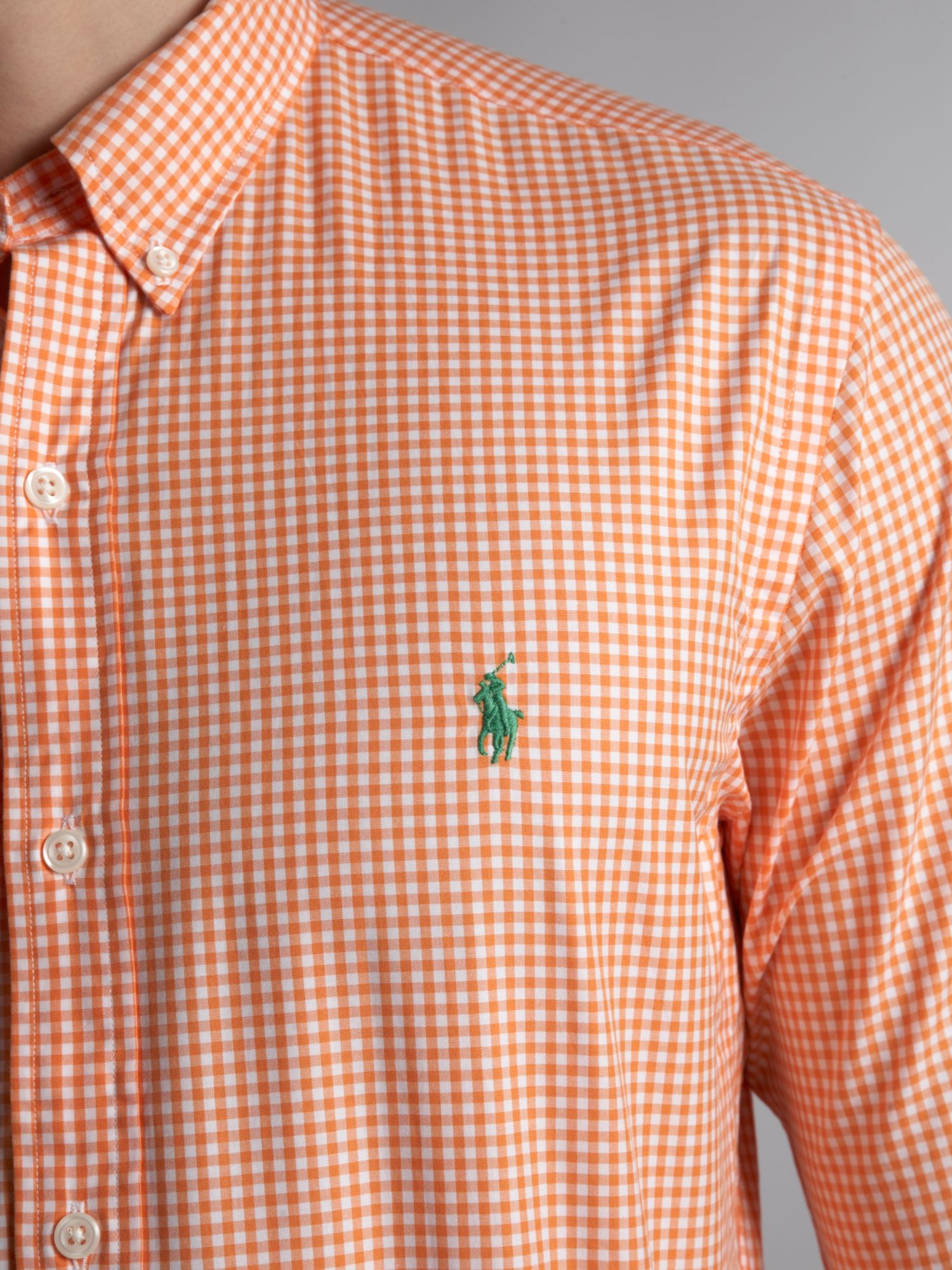 Polo ralph lauren Long Sleeved Slim Fitted Small Gingham Shirt in