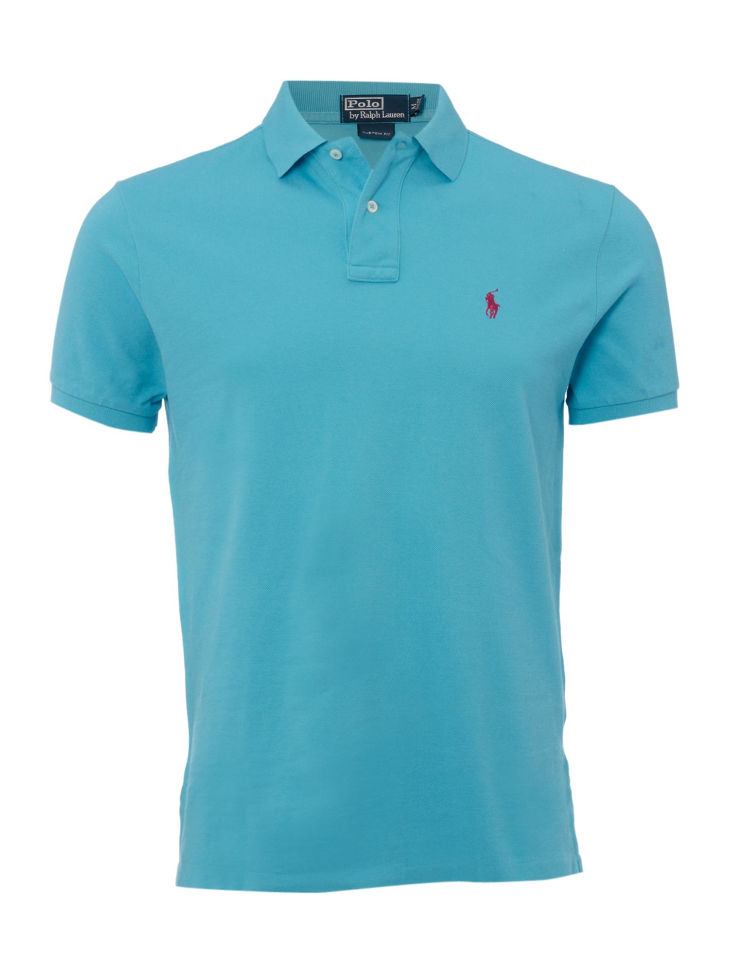 Polo Ralph Lauren Custom Fit Polo Shirt in Blue for Men (turquoise) | Lyst
