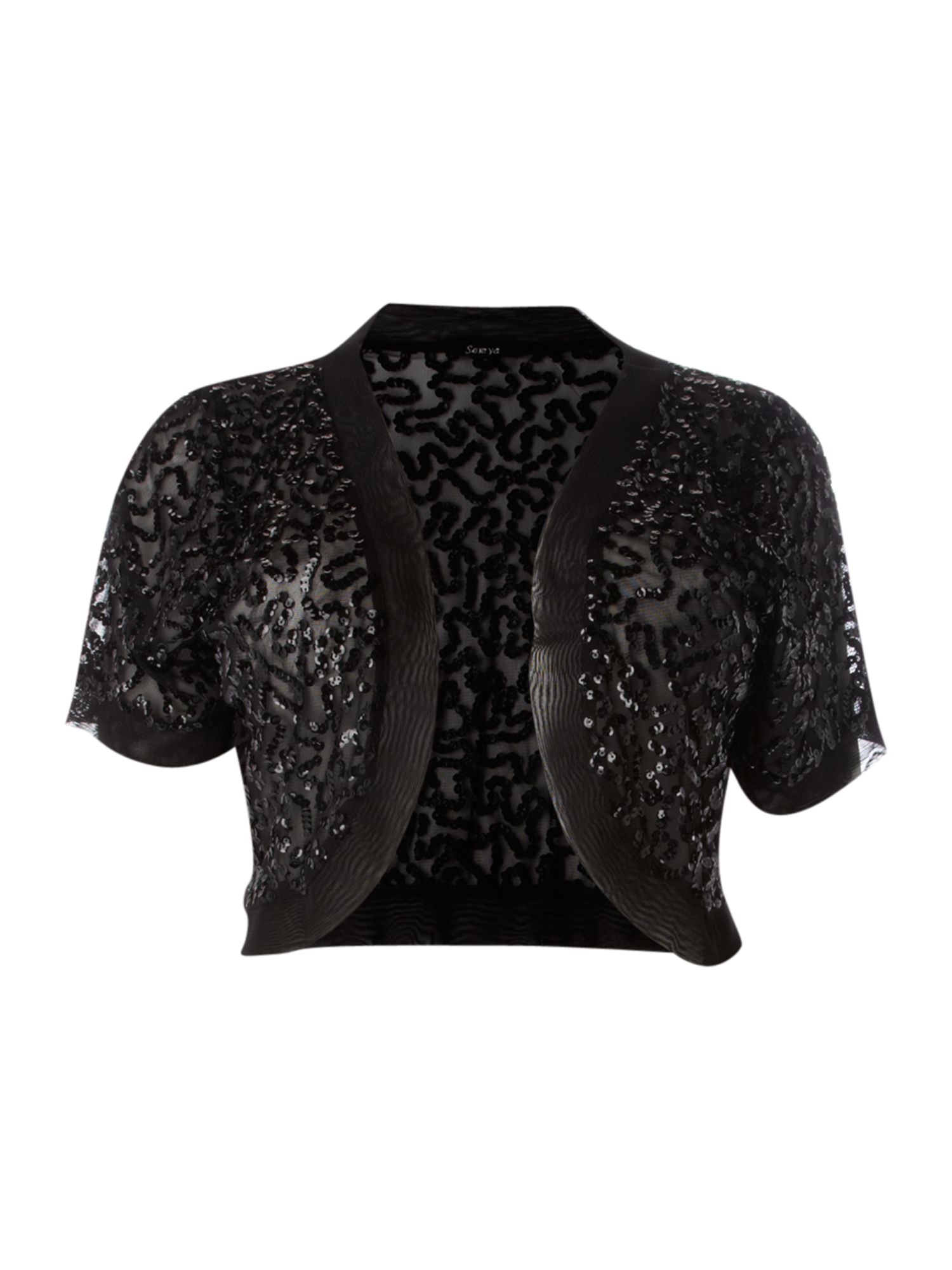 Samya Sequin Embellished Shrug in Black | Lyst