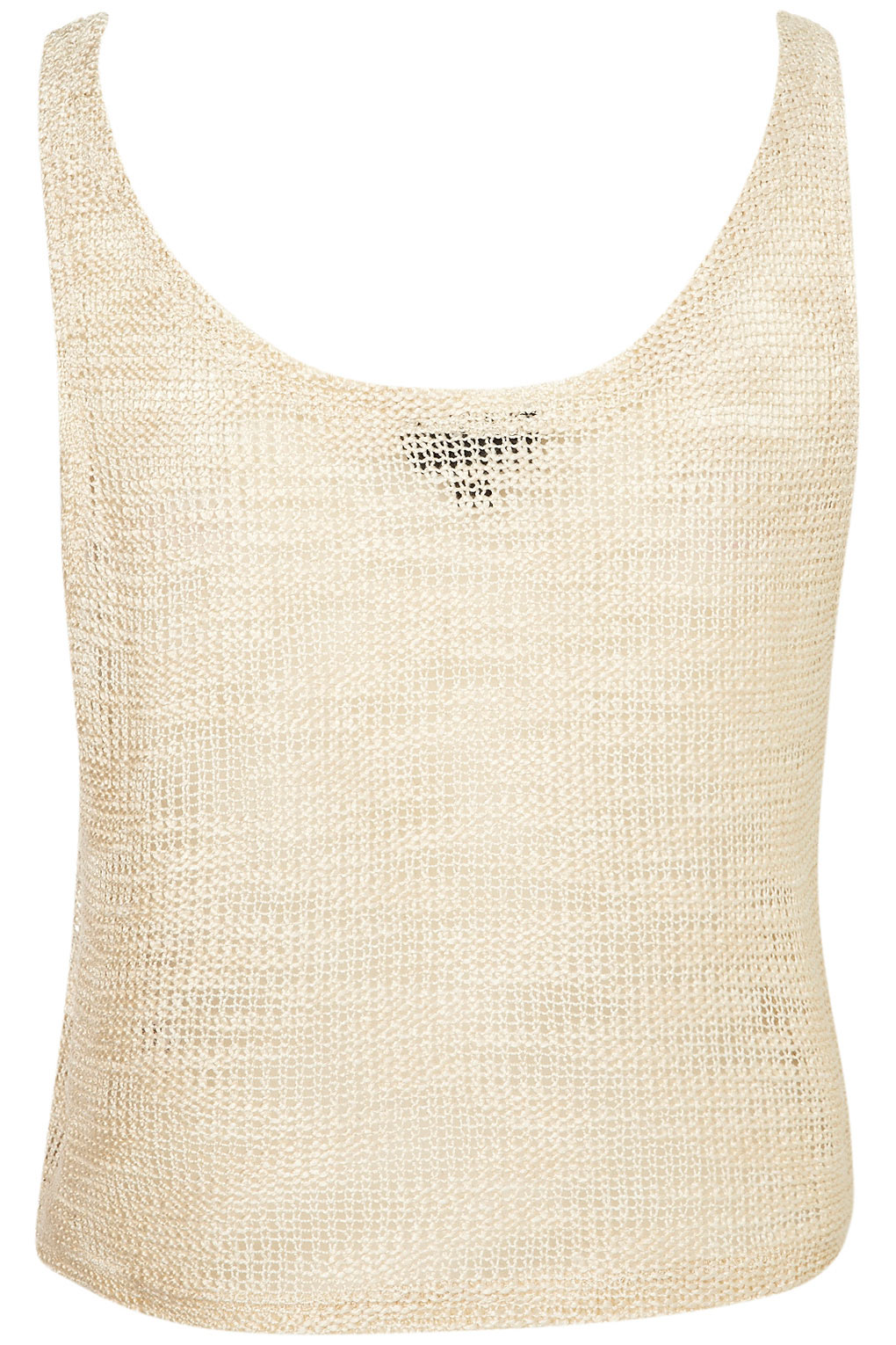 Lyst Stud Skull Crop Vest in Natural