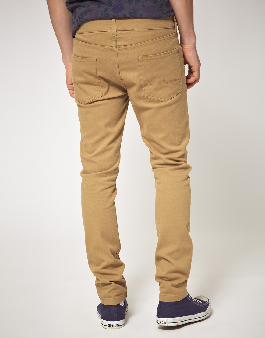 Asos Tan Skinny Jeans in Brown for Men | Lyst