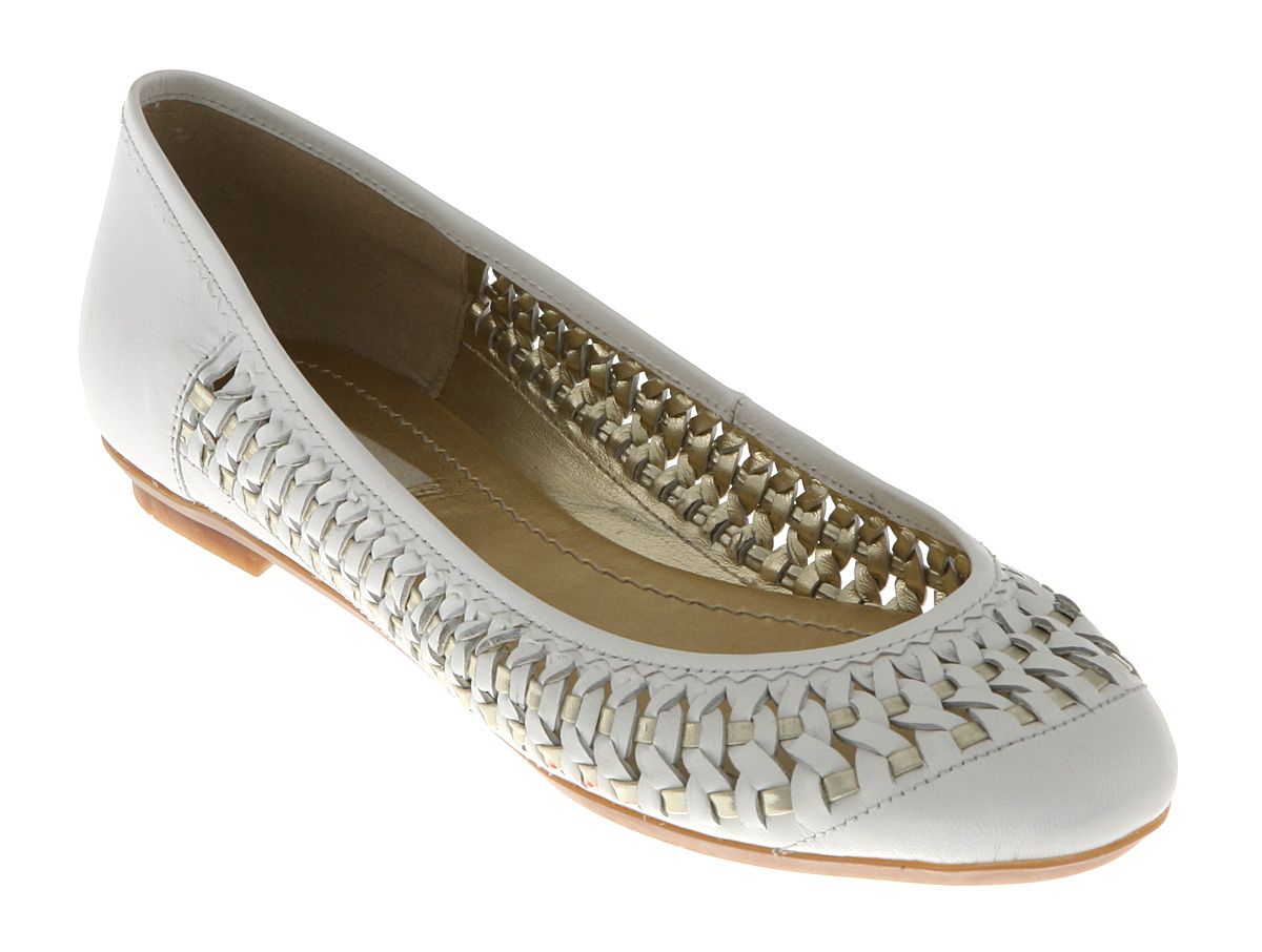 Dune Moren Woven Round Toe Casual Shoes in White | Lyst