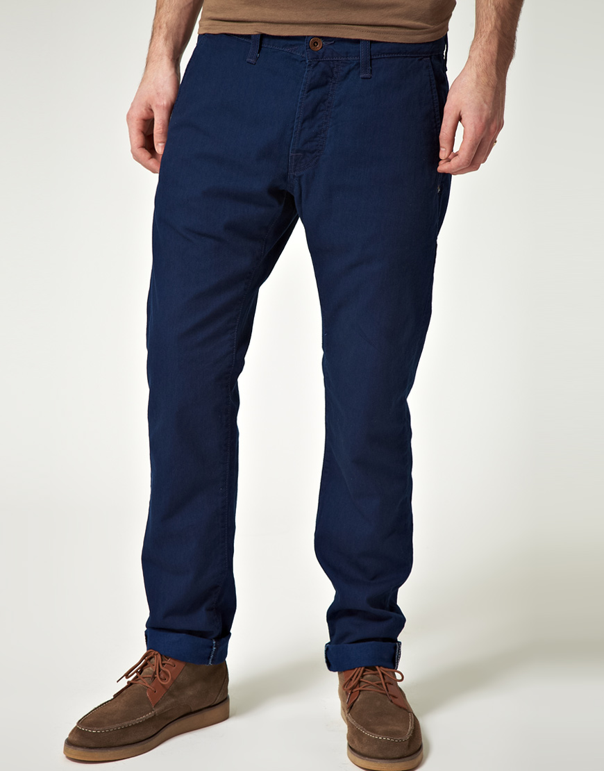 Lyst - Edwin Edwin Ed55 Relaxed Tapered Denim Chinos in Blue for Men