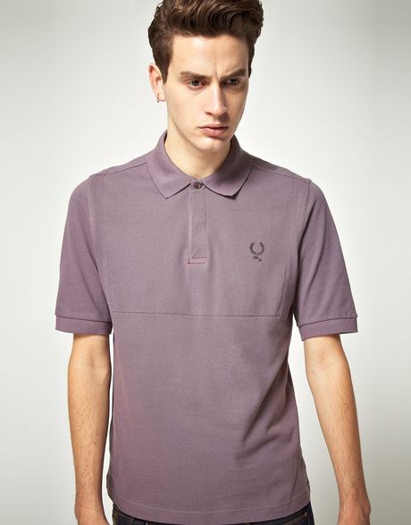 Fred Perry Fred Perry Blank Canvas Elbow Length Polo in Purple for Men ...