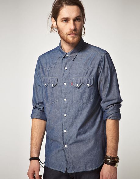 Levi's Levis Chambray Shirt in Blue for Men | Lyst