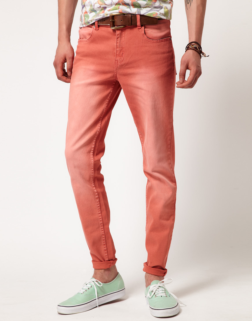 Cheap Monday Cheap Monday Tight Skinny Jeans in Red for Men | Lyst