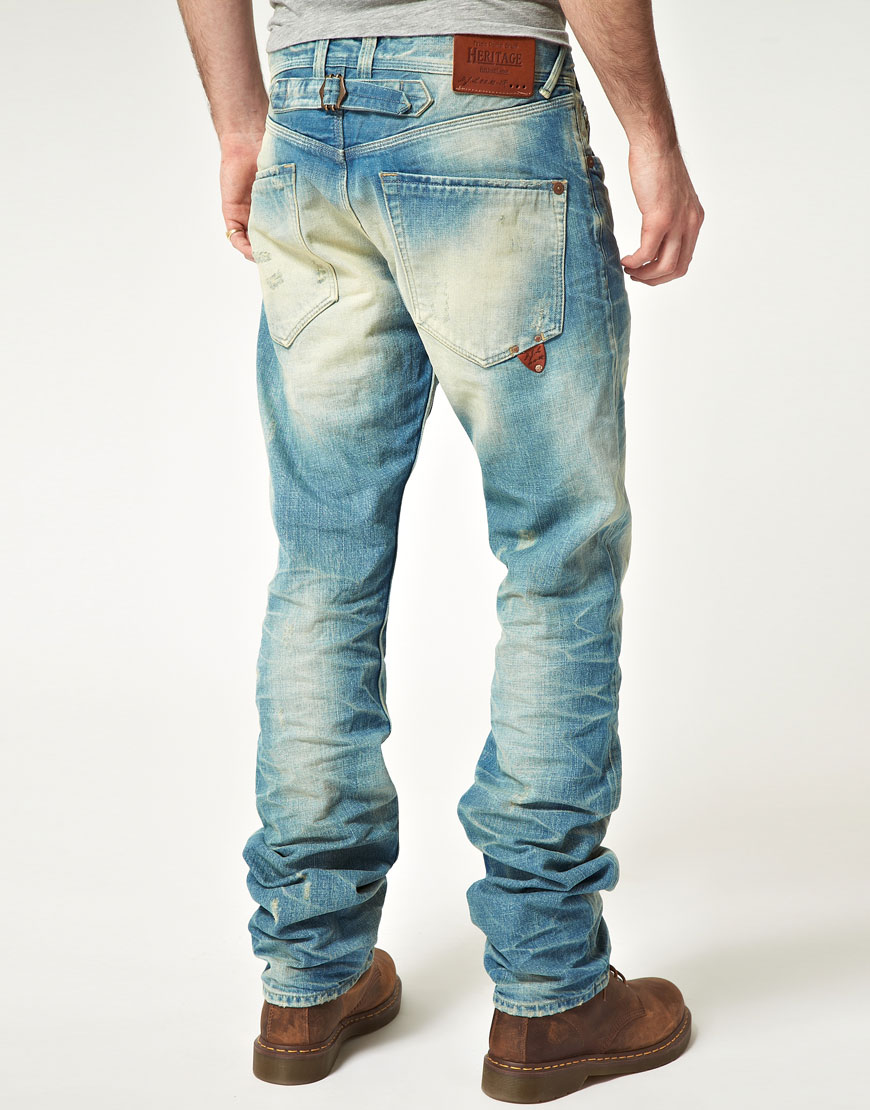 Pepe jeans Pepe Jeans Heritage Stinson Straight Leg 9 Year Wash Jeans ...