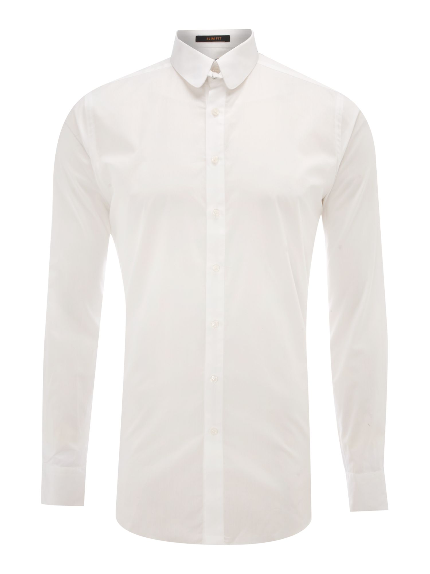 Simon Carter Long Sleeved Tab Collar Check Formal Shirt in Gray for Men ...